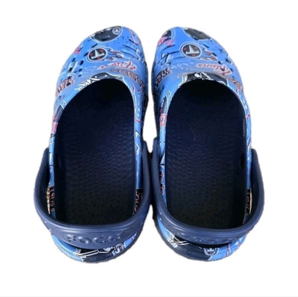 Tennessee Titans Historic Print Clog Strap Crocs Blue Size 7 - 8 Waterproof NWT main image 4